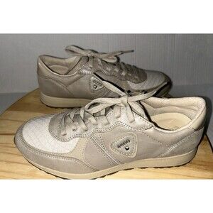 ECCO Women's Sneak Fashion Sneaker Leather Suede Gravel Beige EU 38 US 7.5
